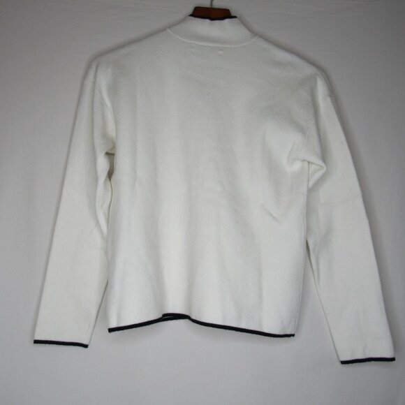 Anthropologie White LIZZIE Mock Neck Knit Sweater Women's XS XSmall - Picture 7 of 8
